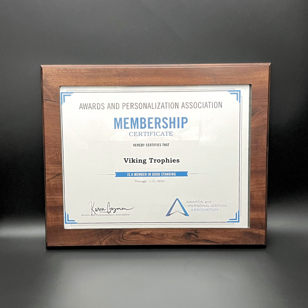 Cherry Finish Certificate Holder