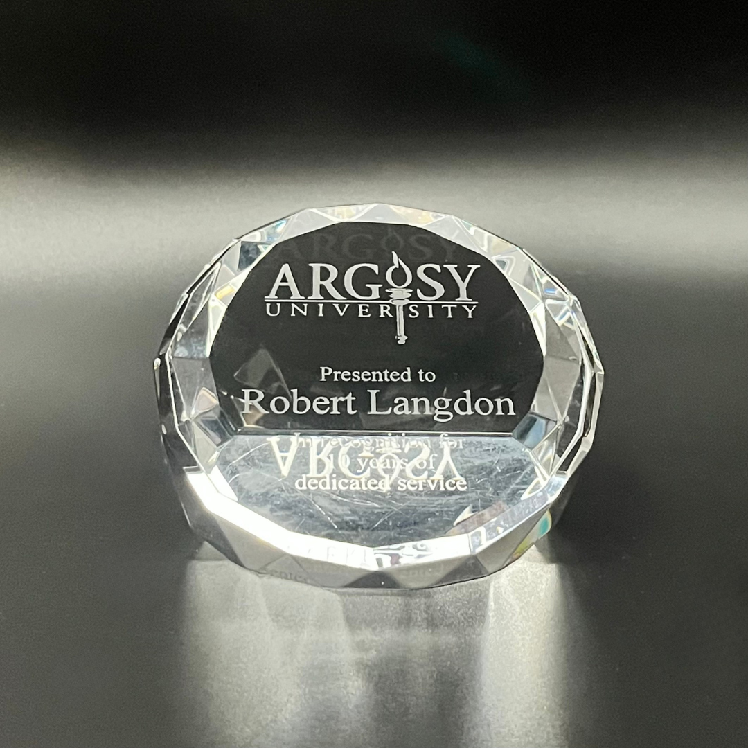 Crystal Round Paperweight