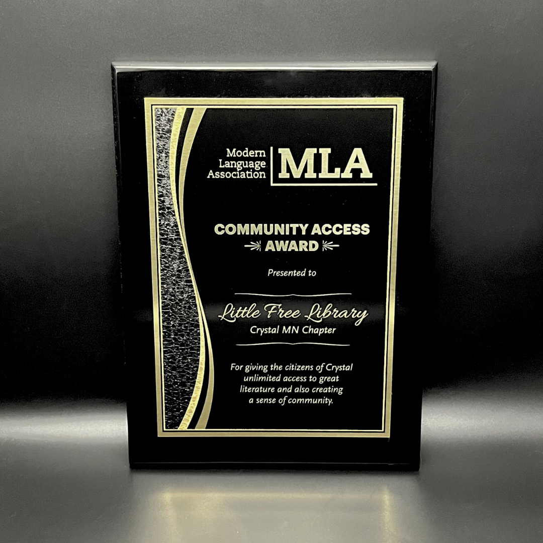 Ebony Piano Finish Plaque with Designer Plate