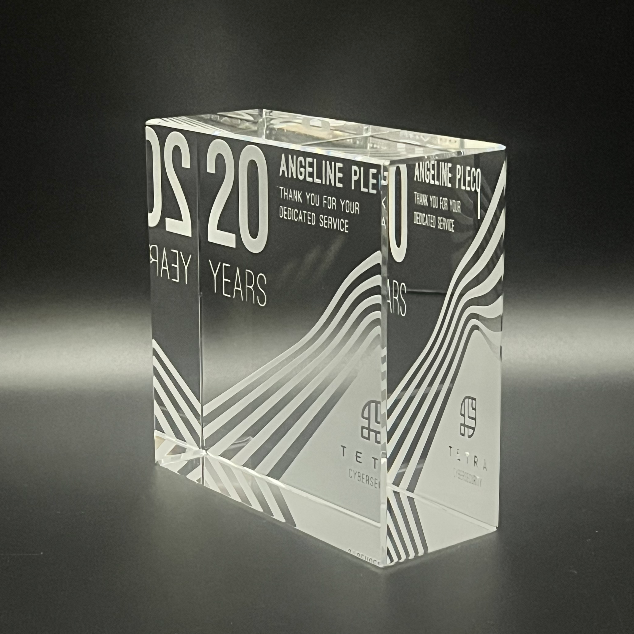 Optic Crystal Carmel Square Award