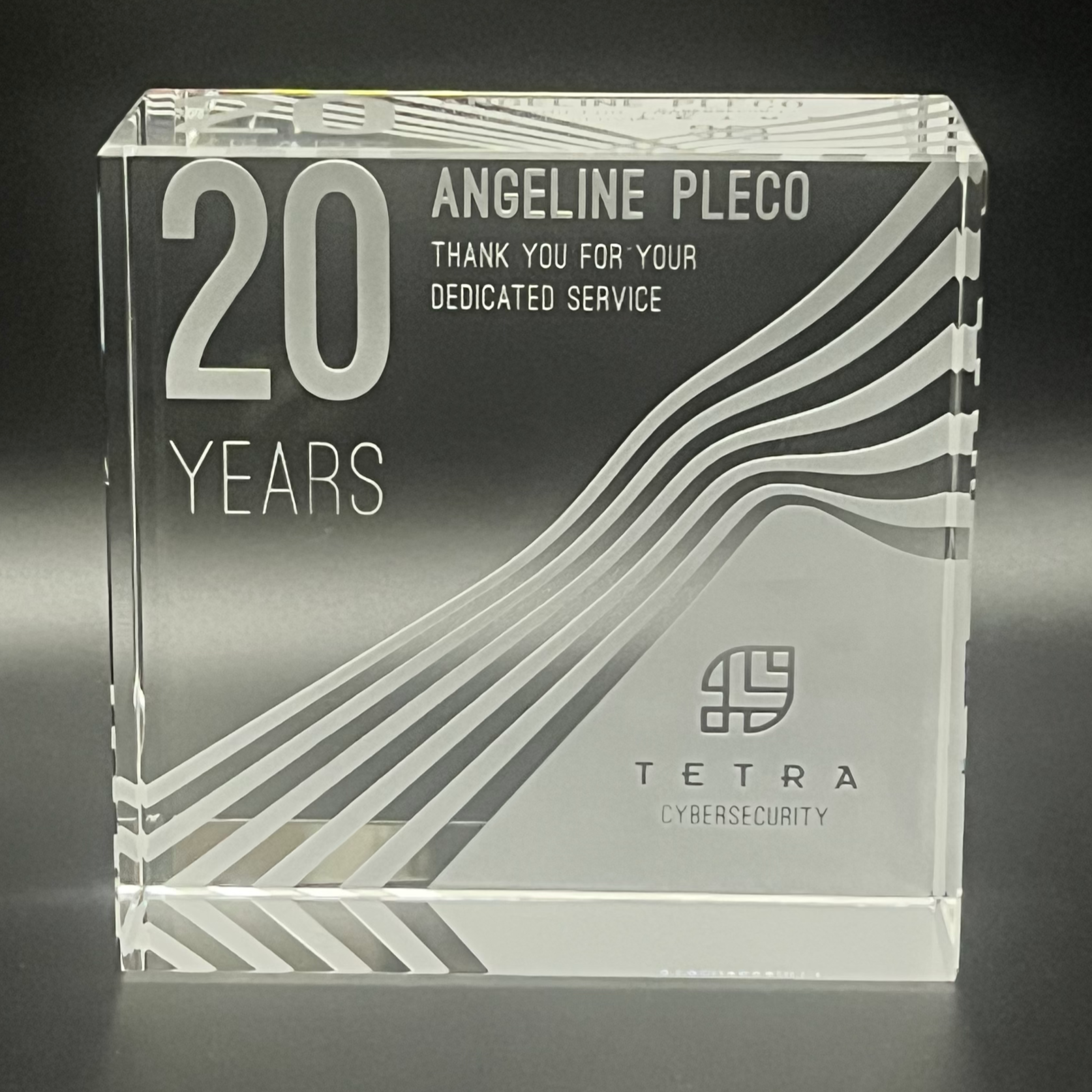 Optic Crystal Carmel Square Award