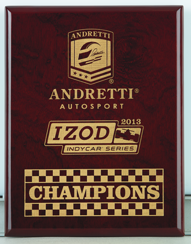 Piano Finish Plaque with Laser Engraving and Color Fill