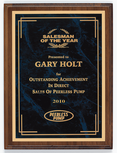 Walnut Plaque with Laser Engraved Plate