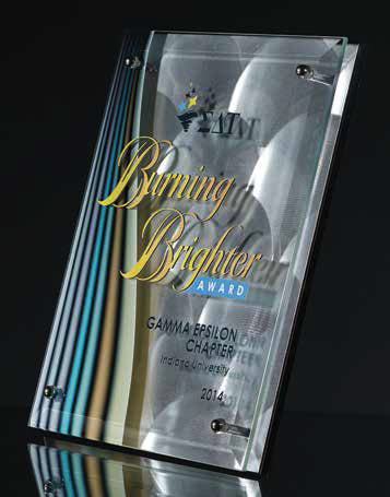 Spun Aluminum Plaque with Glass Stand-off