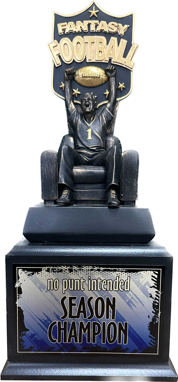 Fantasy Football Man on Matte Black Base