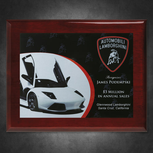 Piano Finish Plaque with Sublimated Plate