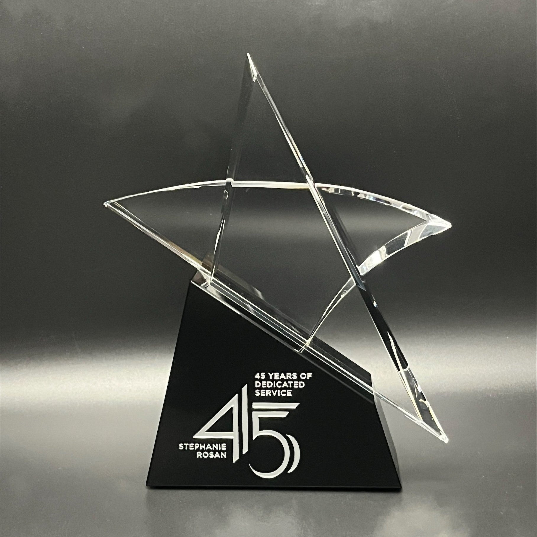 Optic Crystal Star with Black Base