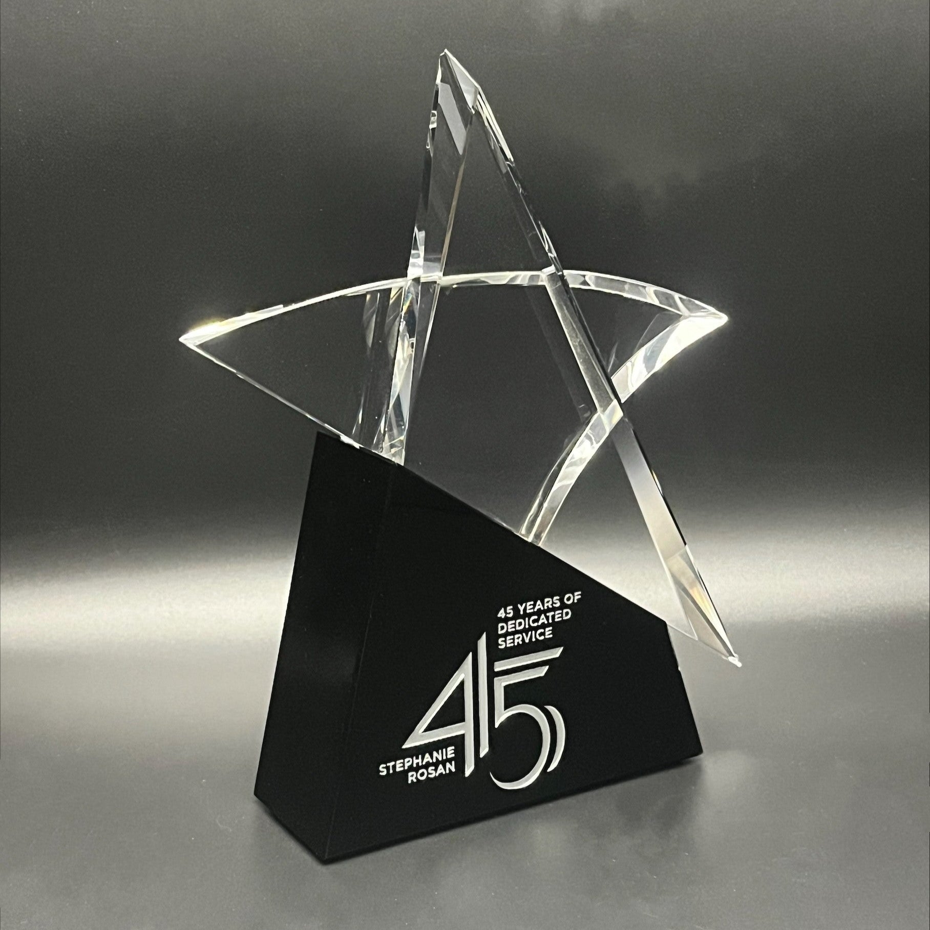 Optic Crystal Star with Black Base