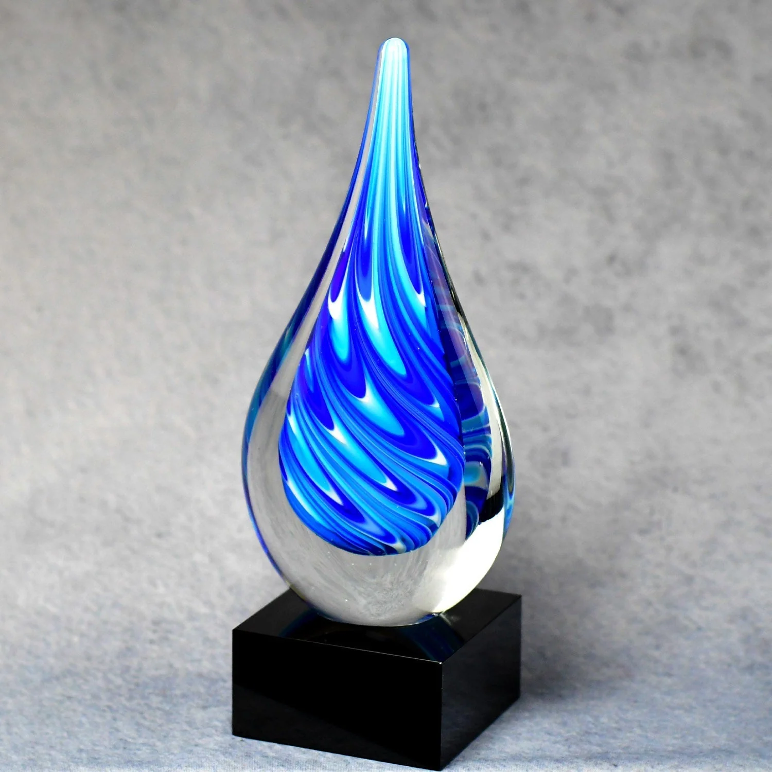Blue and White Swirl Teardrop