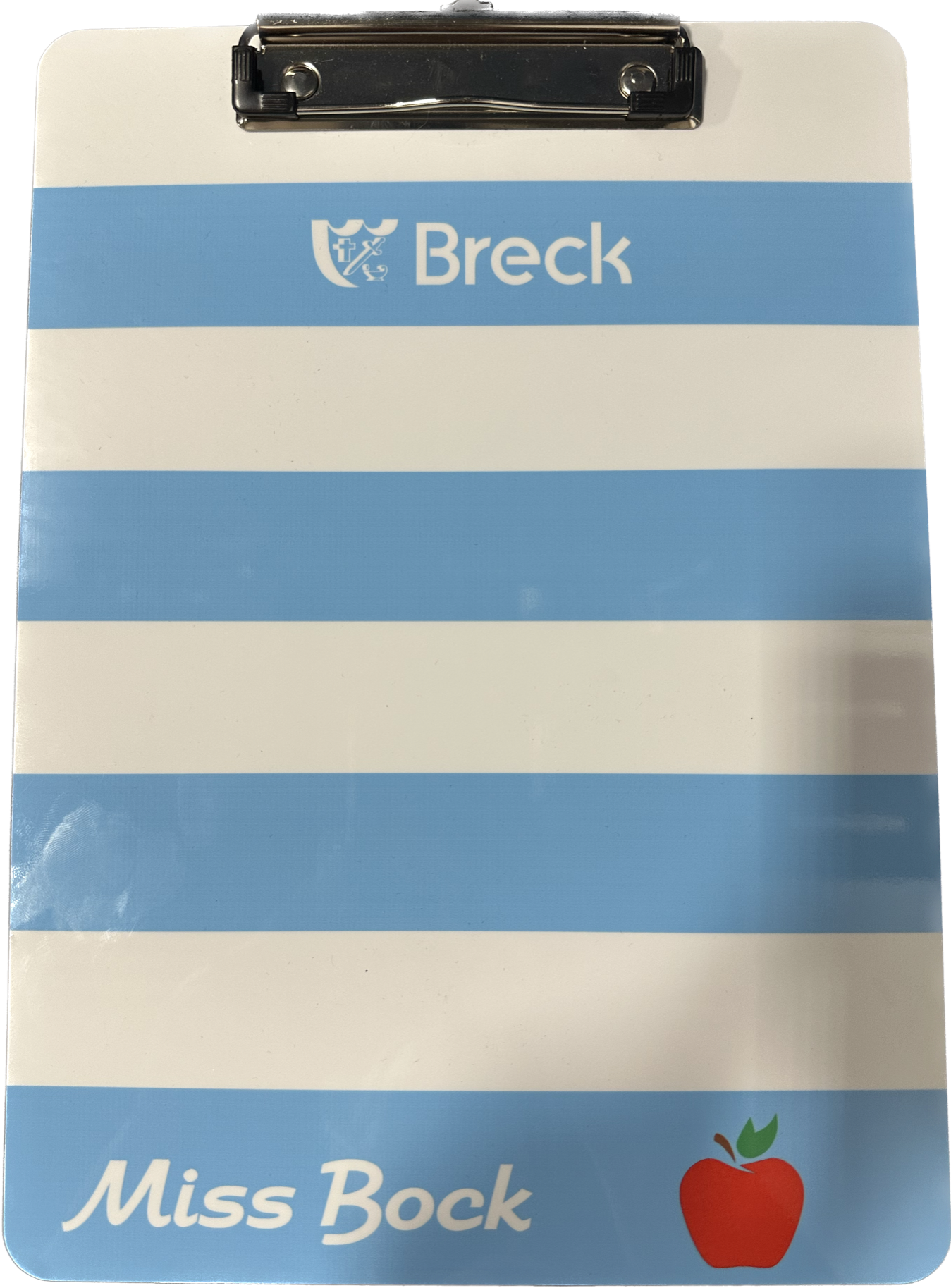 Gloss Hardboard Clipboard with Flat Clip