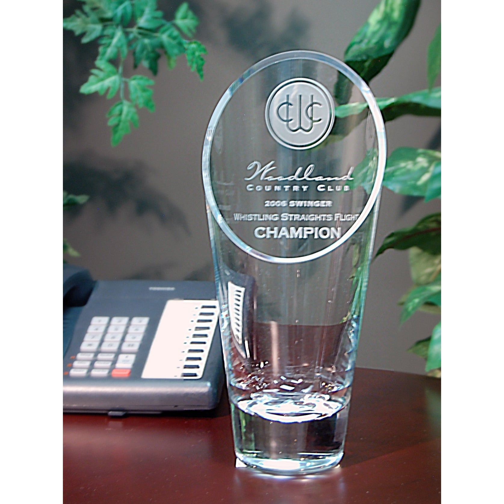 Slant Top Glass Vase