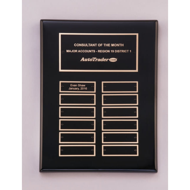 Perpetual Ebony Piano Finish Plaque