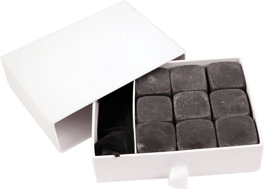 Black Basalt 9-Piece Whiskey Stone Set