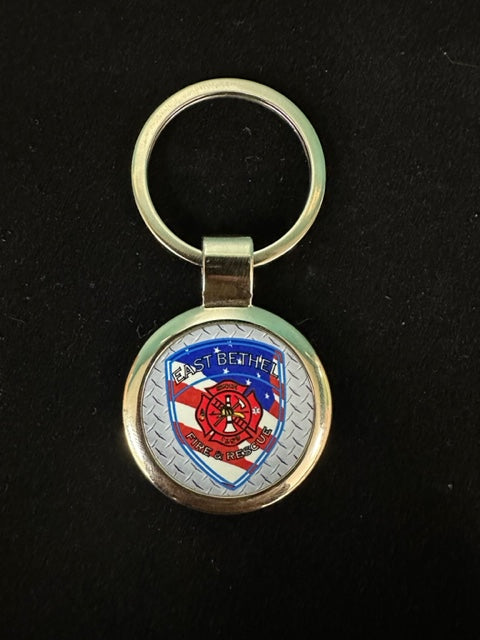 Silvertone Keyring with Custom Insert