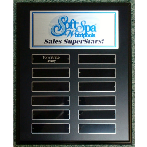 Matte Black Finish Perpetual Plaque with 12 Small Plates