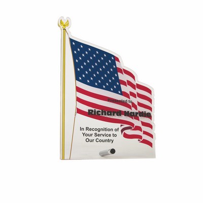 Custom Shaped Acrylic Cut-out with Pin Stand