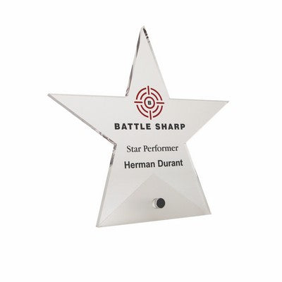Custom Shaped Acrylic Cut-out with Pin Stand