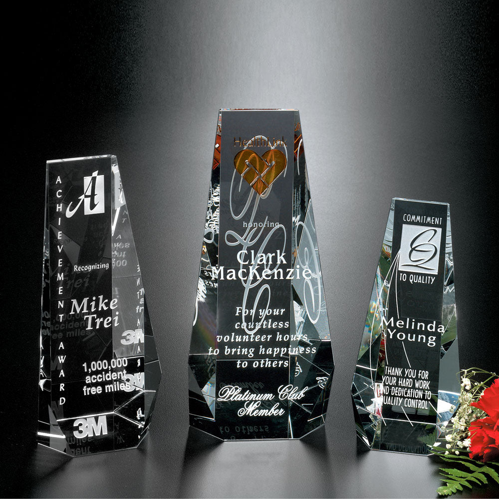 Optic Crystal Wedgewood Award