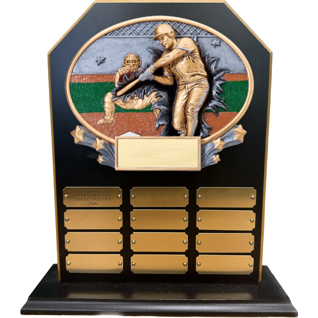Hex Stand Up Perpetual Plaque with Burst Thru Resin