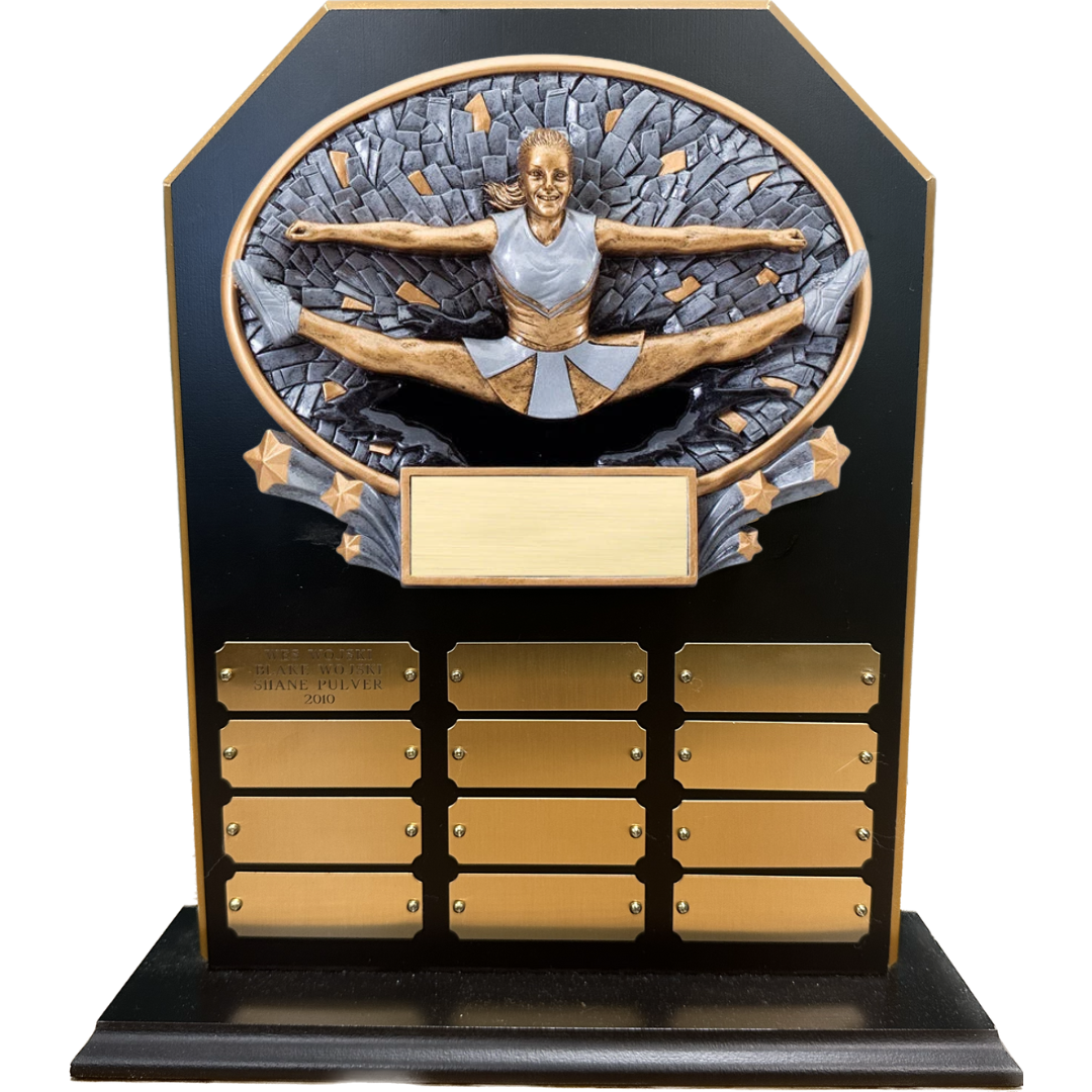 Hex Stand Up Perpetual Plaque with Burst Thru Resin