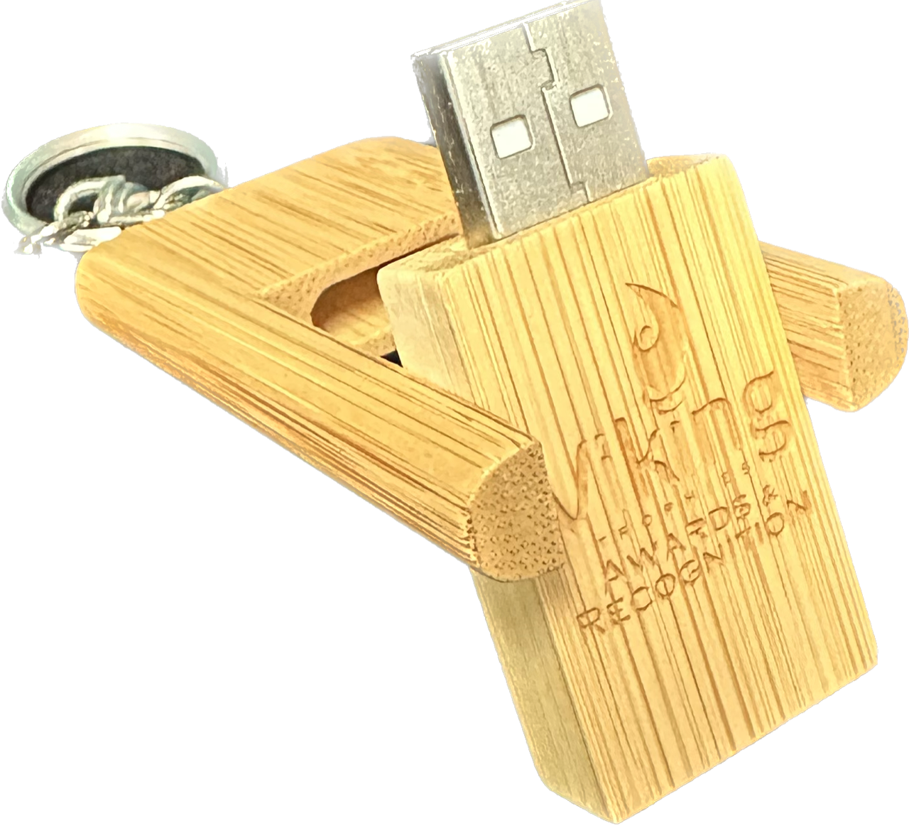 8GB Bamboo Flip-Style USB Flash Drive