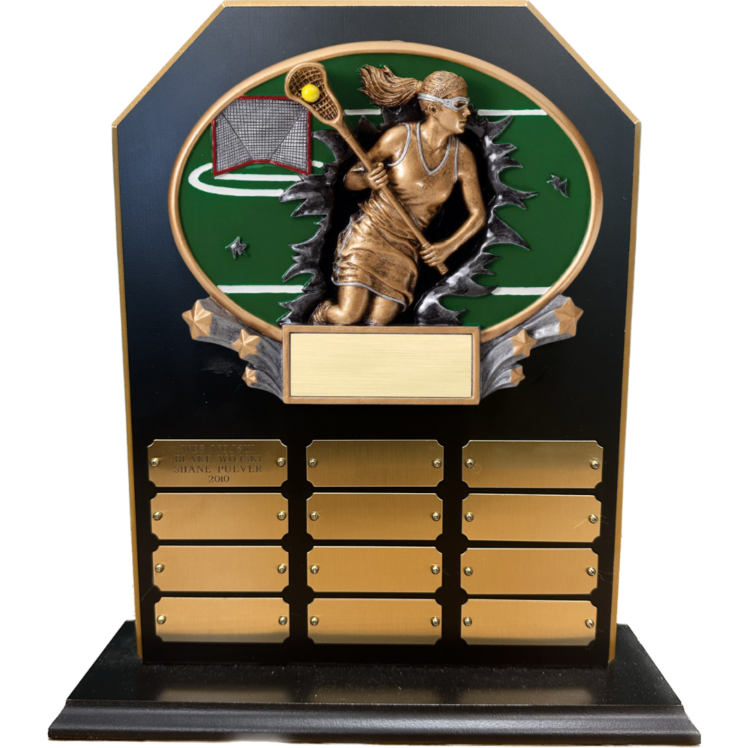 Hex Stand Up Perpetual Plaque with Burst Thru Resin