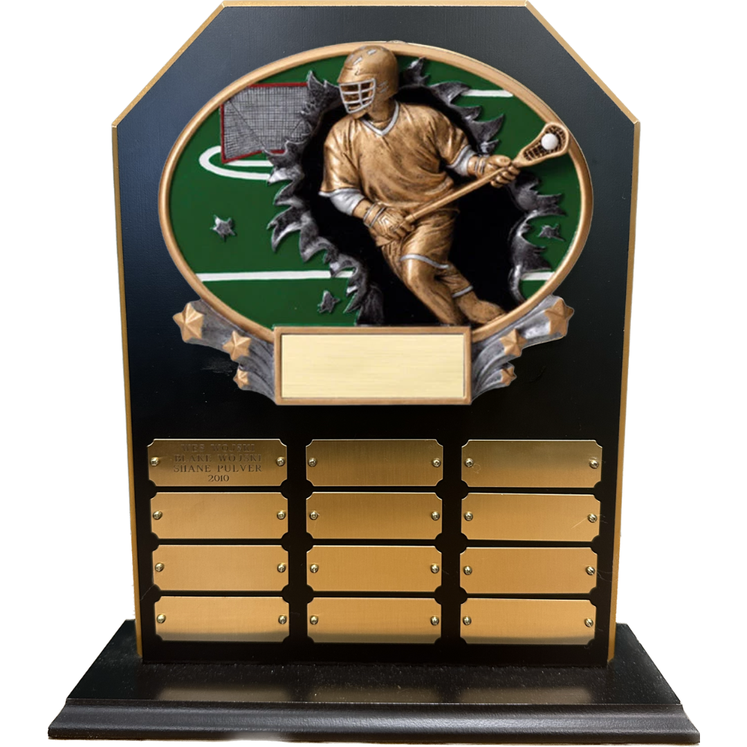 Hex Stand Up Perpetual Plaque with Burst Thru Resin