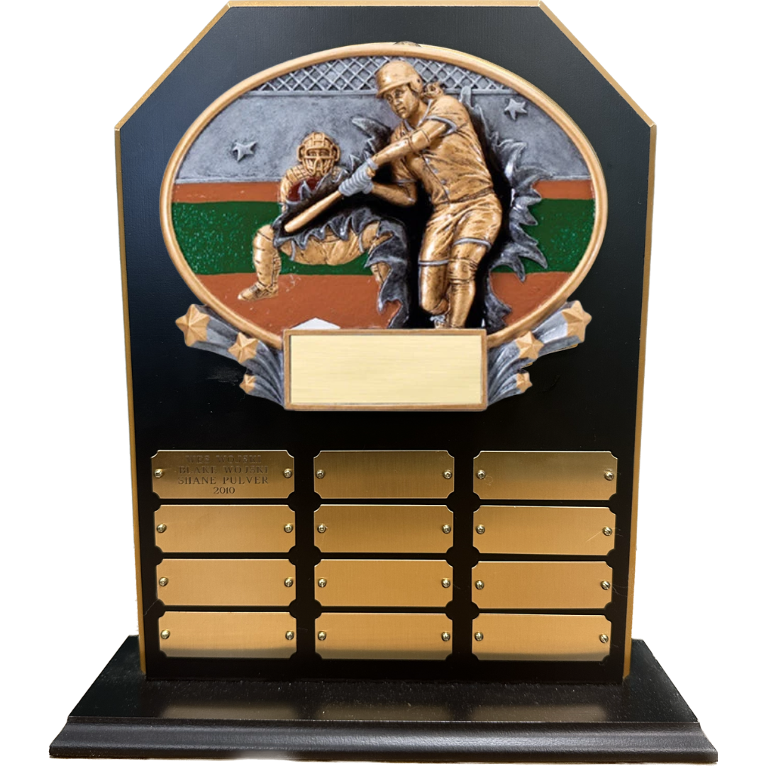 Hex Stand Up Perpetual Plaque with Burst Thru Resin