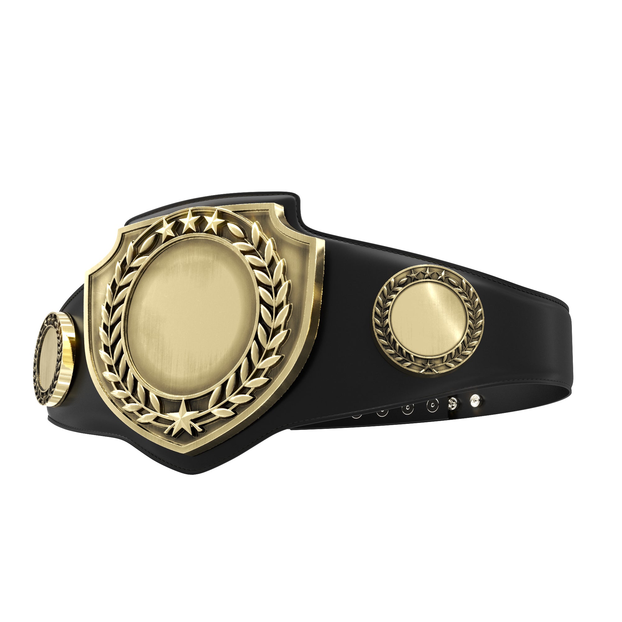 Black Belt with Gold Accents and Sublimated Discs
