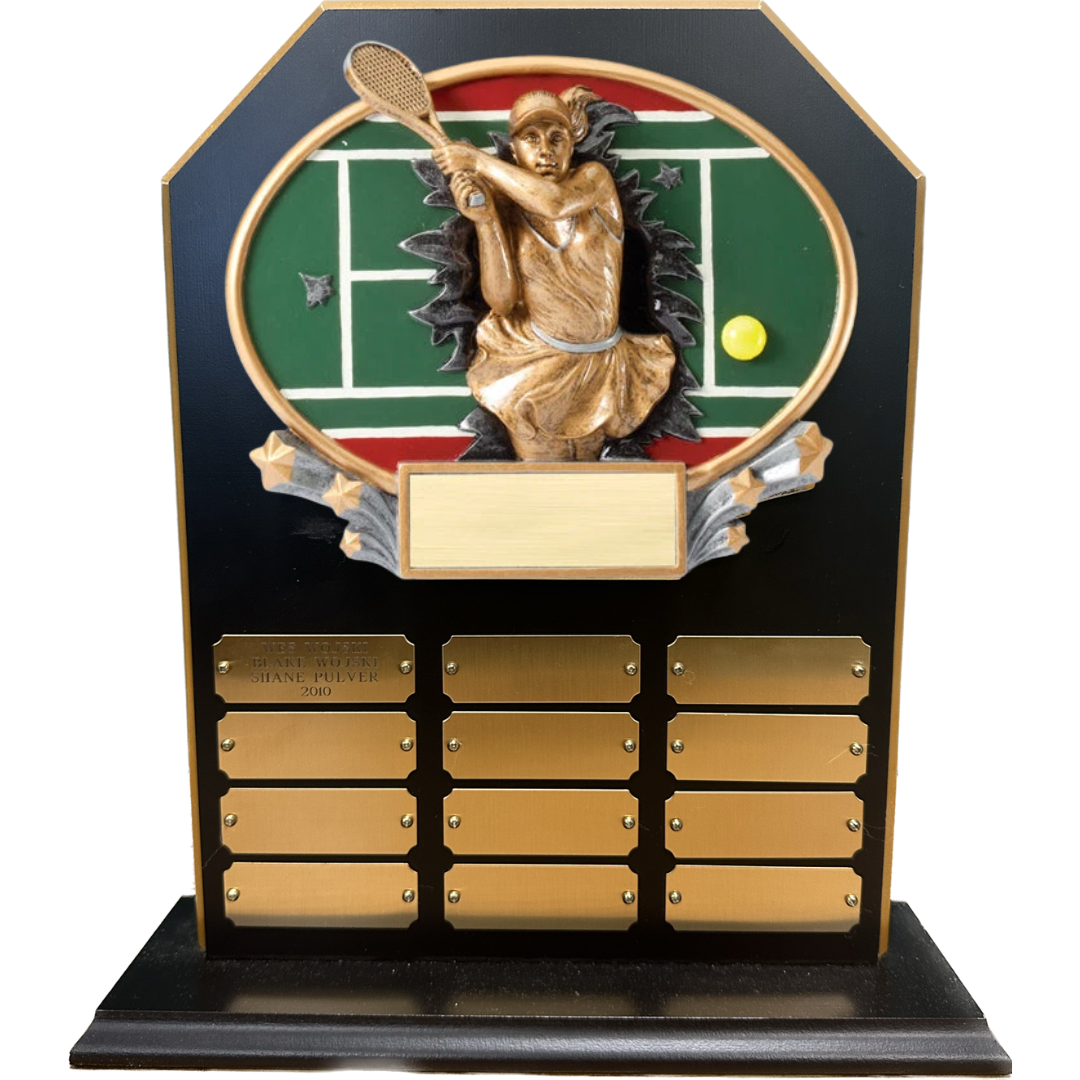 Hex Stand Up Perpetual Plaque with Burst Thru Resin