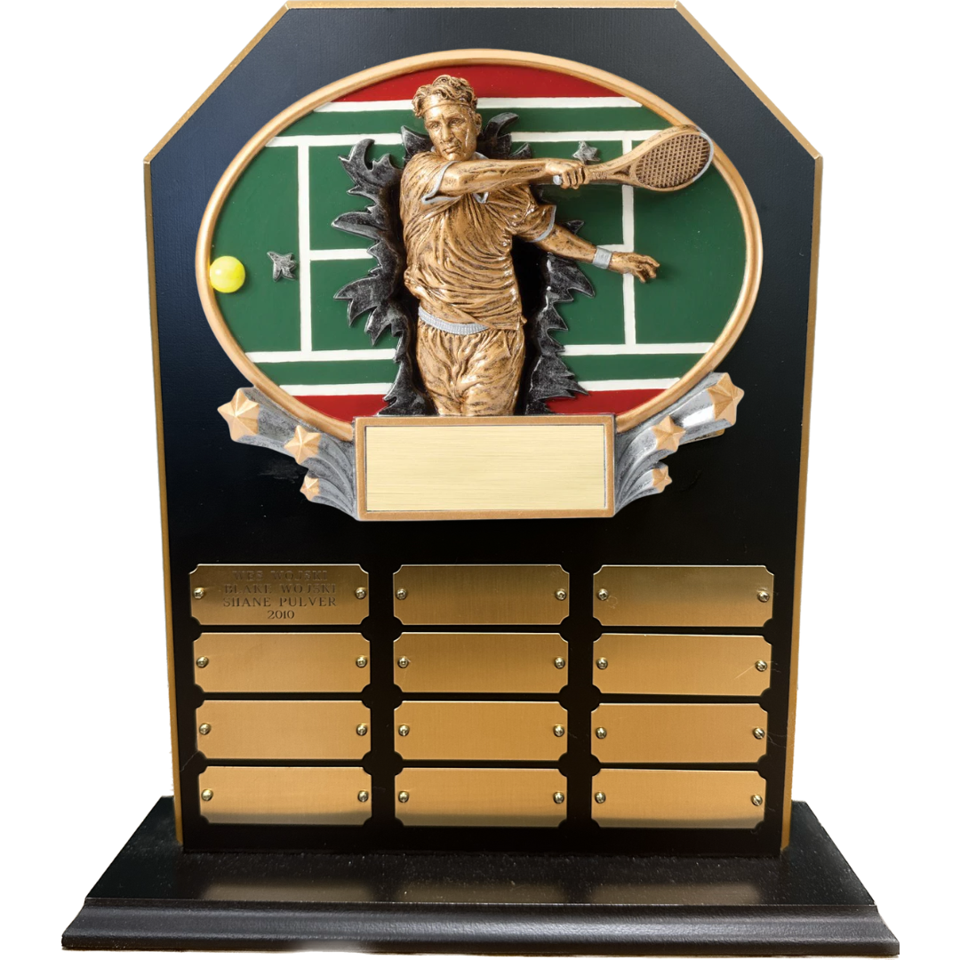Hex Stand Up Perpetual Plaque with Burst Thru Resin