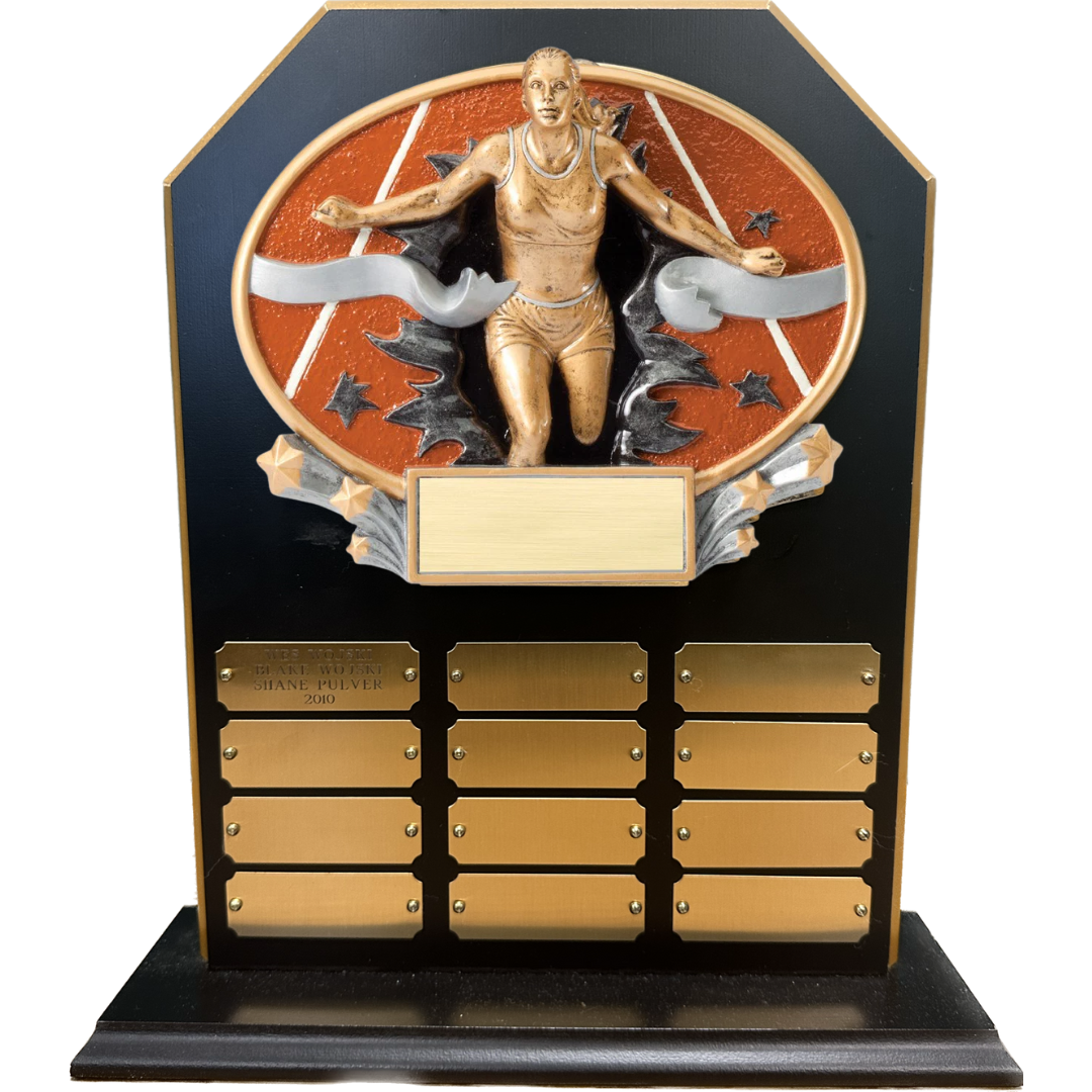 Hex Stand Up Perpetual Plaque with Burst Thru Resin