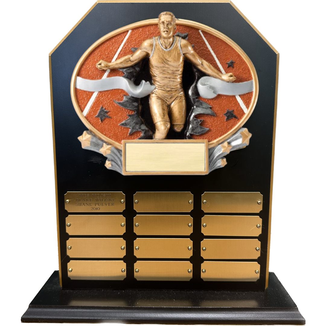 Hex Stand Up Perpetual Plaque with Burst Thru Resin