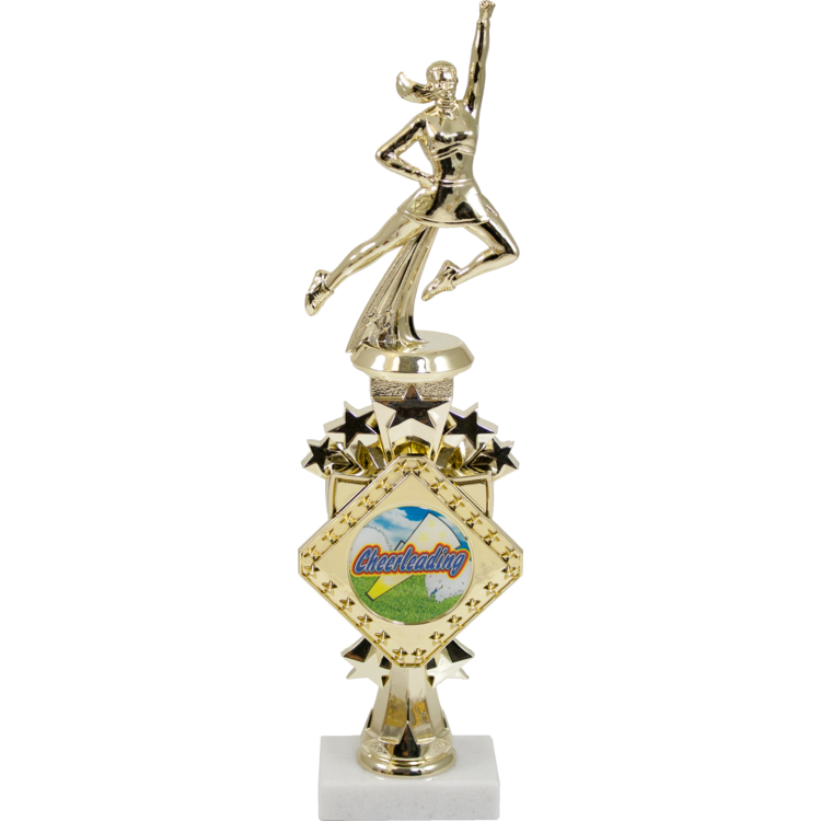 Diamond Series Riser trophy on a marble base