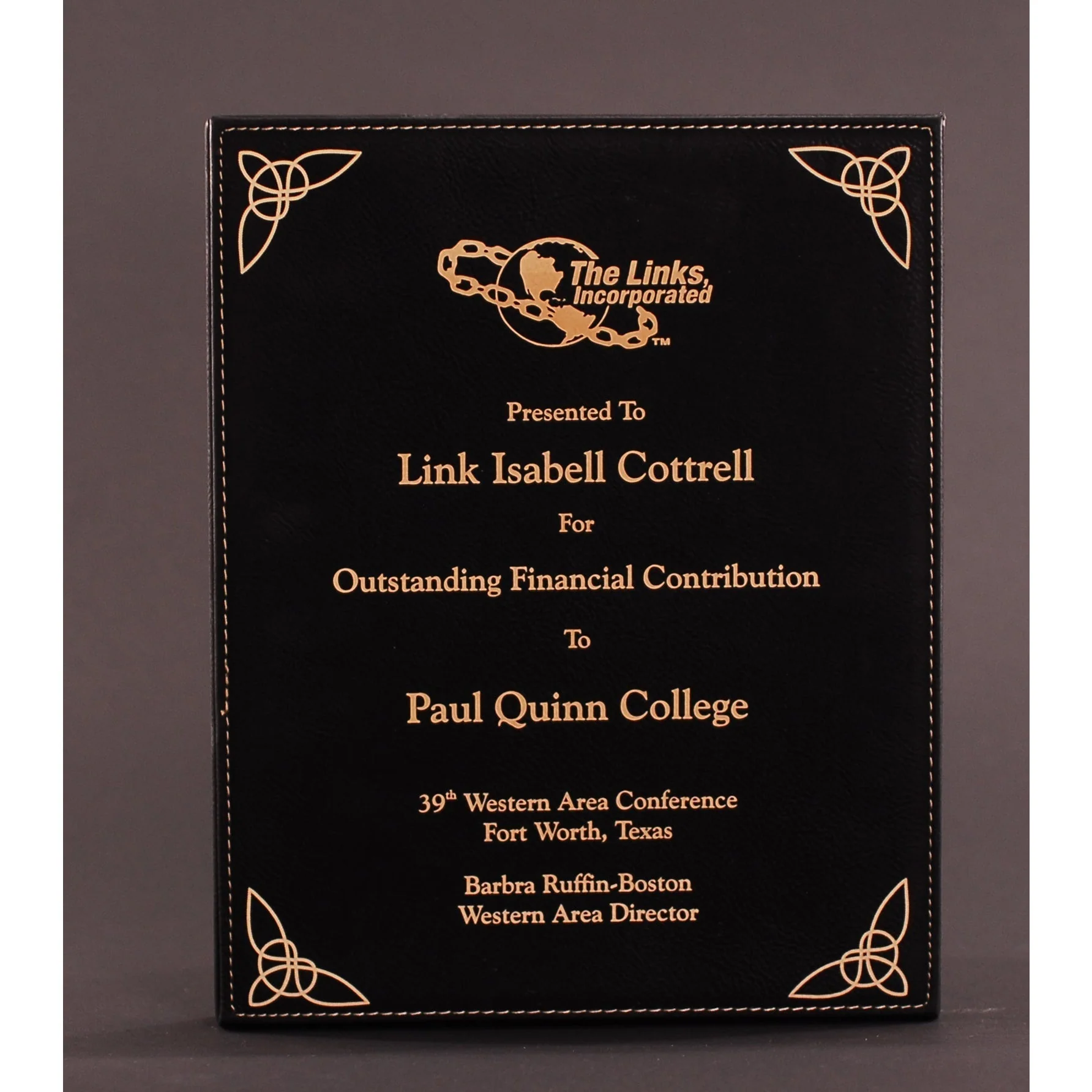 Leatherette Plaque - Black